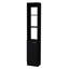 Armoire en lin noir à 1 porte - Élégante option de rangement pour salle de bain à 5 tablettes et 1 porte moderne pour un look ordonné-121364568