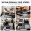Tapis gris / blanc / noir à motif géométrique Astika-97673488
