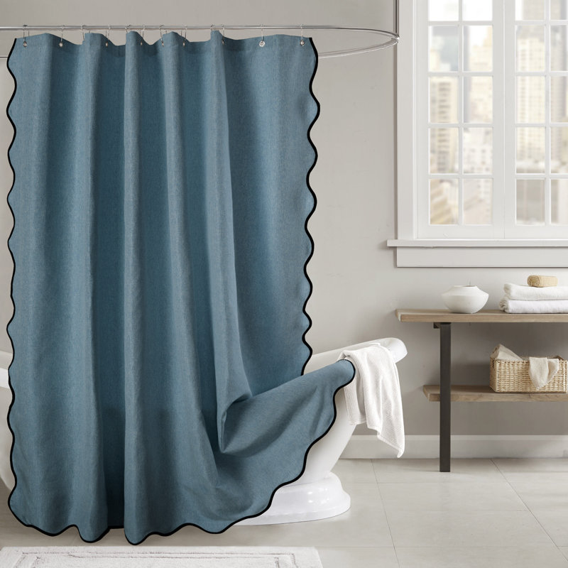 Rideau de douche Farmhouse, Bleu très foncé, H 72 po x l 72 po