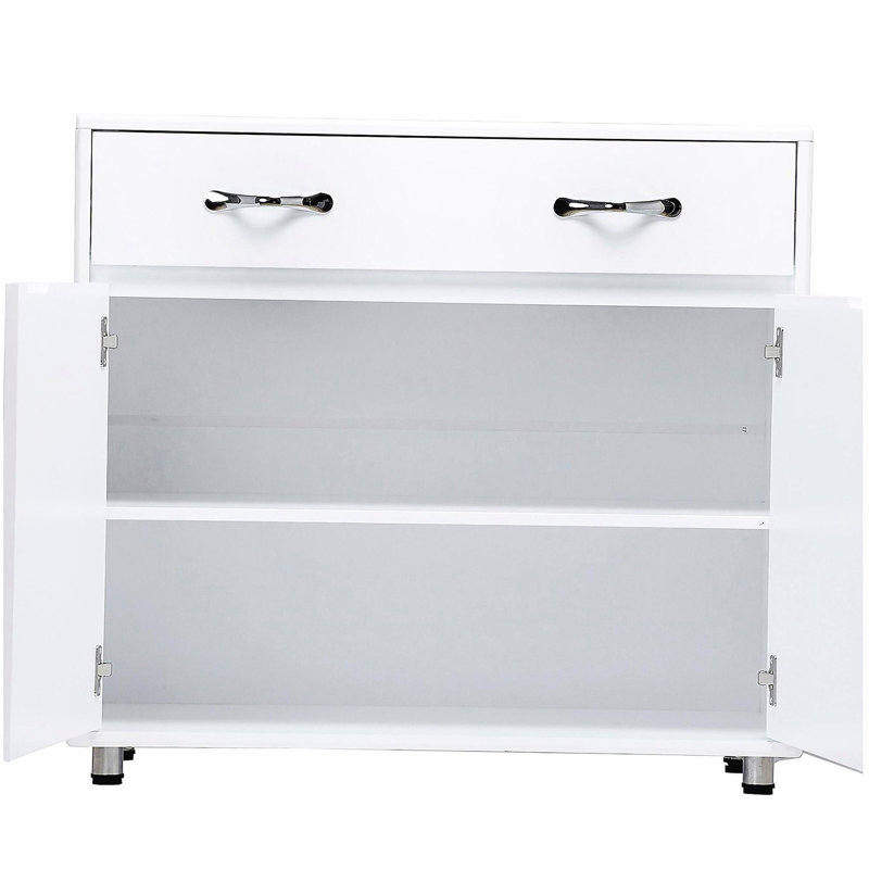 Two door Side Table-White