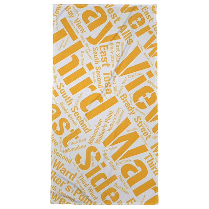 Bath Towel, Orange, Microfiber, Milwaukee