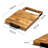 Natural Acacia Sliding Tray for Coffee Machine, Kitchen Appliance Slider