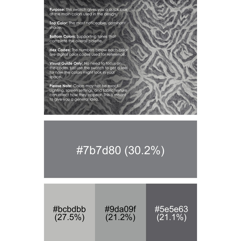 Machine Washable Gray Area Rug, Rectangle 8' x 12'