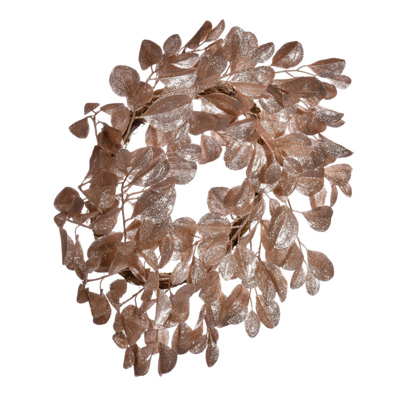 Couronne à paillettes 24 po PVC, Café latté