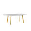 Balmer Extendable Metal Base Dining Table-419964935