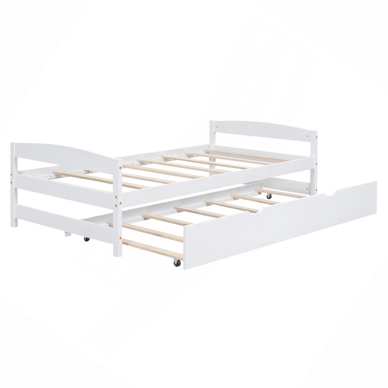 Lit plateforme simple avec lit gigogne simple