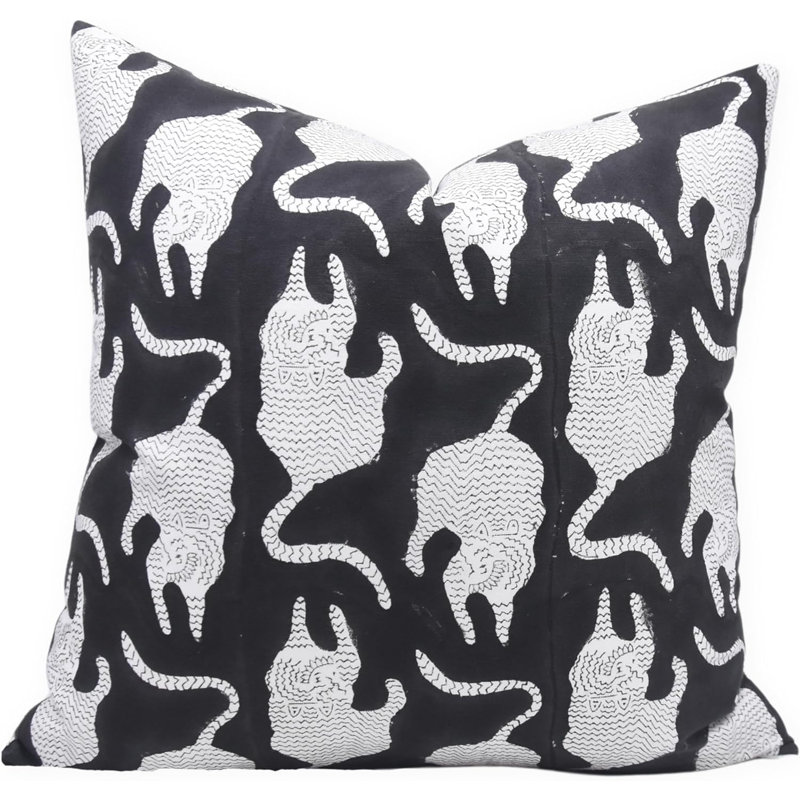Housse de coussin en coton Mushak, H 20 po x l 20 po