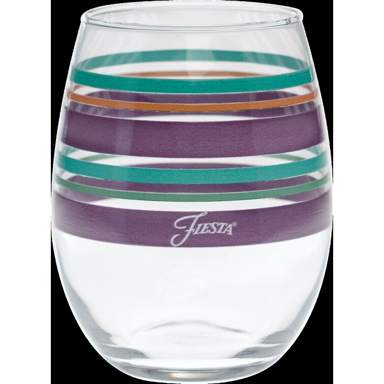 Fiesta Farmhouse Chic Stemless Wine Glasses (Set of 4)