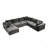 137.8*108.3"Modular Sectional Sofa Seat,Upholstered Compressed Couch