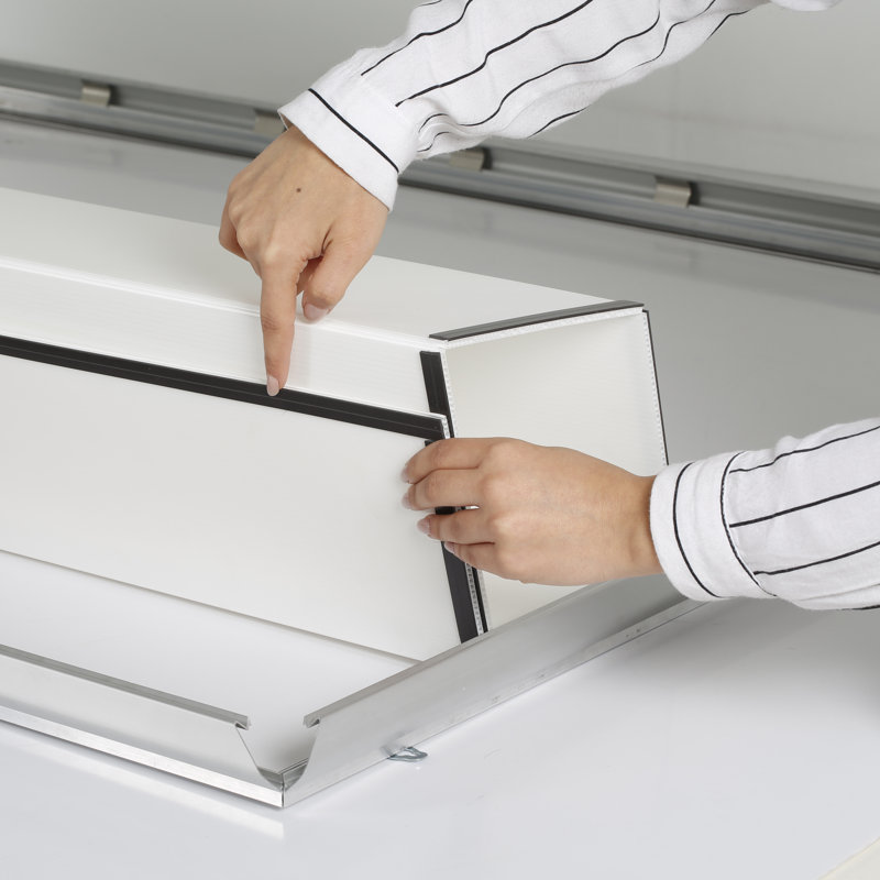 Portable Snap Poster Frame 1.25" Aluminum Front Loading Wall Mount 36X48 Silver, 24" x 36"