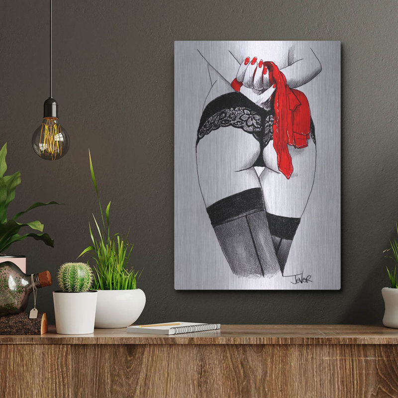 «Red Taboo» par Loui Jover, art mural en métal