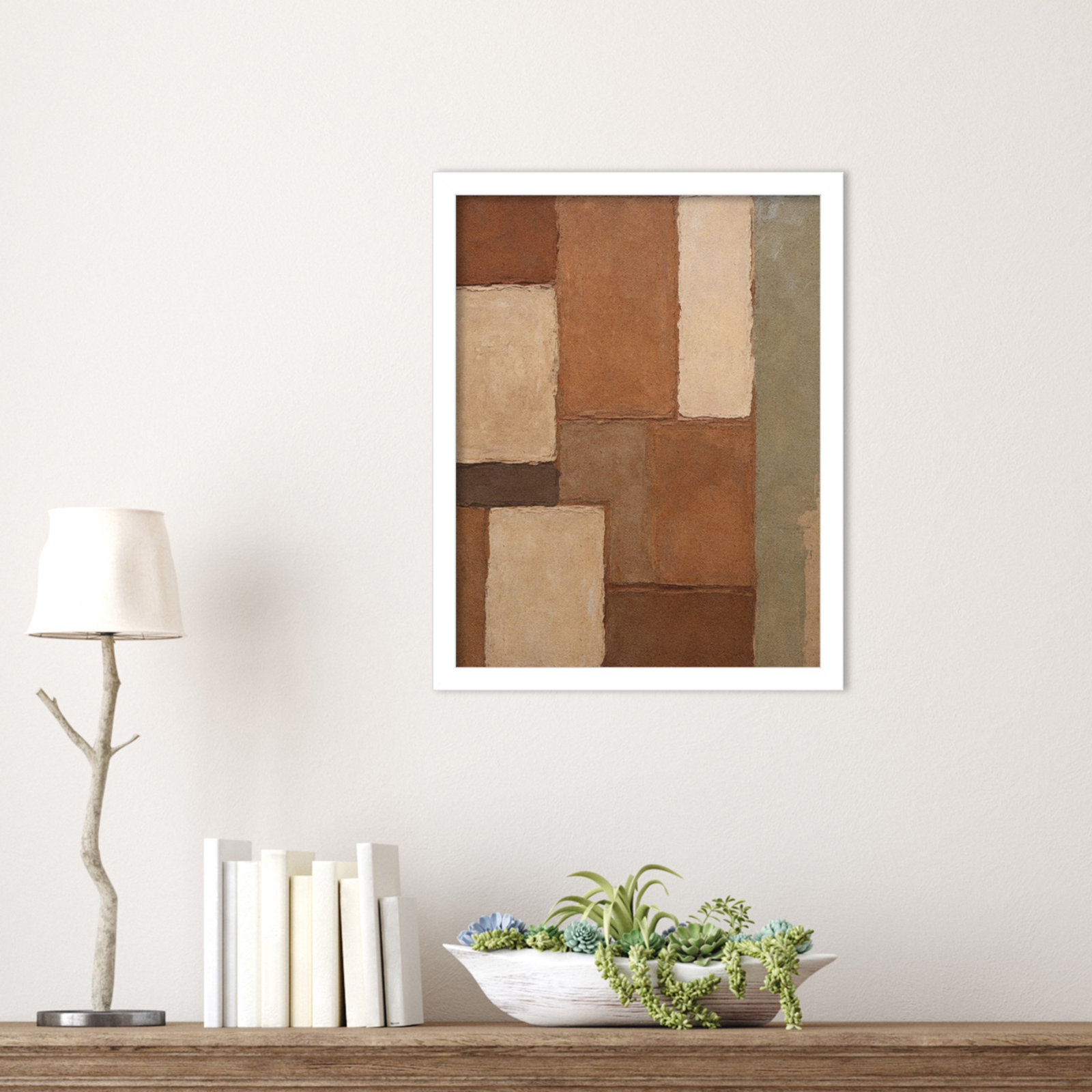 Arcilla Print by Dan Hobday, White, 17" H x 14" W