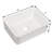 Ceramic Rectangular Bathroom Vessel Sink 16"X12" - White, Modern Style, Stain Sink, White Modern, , Above Counter Mount-426747066