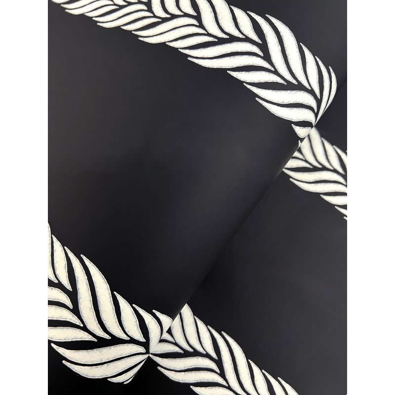 Braided Stripe Striped Wallpaper Double Roll by Ronald Redding, Black