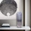 Cool Ice Blue Ribbed Cylindrical Vessel