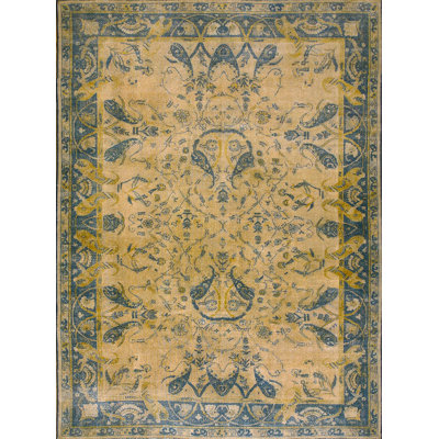Light Color Antique Artistic Paisley Design Indian Wool Area Rug