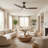 56" Solid Wood Blades Dimmable Propeller Ceiling Fan with LED Light and Remote Control, 3 Color Lights, 6-Speed Reversible DC Motor