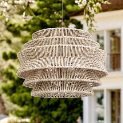 Luminaire suspendu pour l'extérieur en rotin Veronica