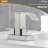 4-inch Centerset Double Handle Waterfall Bathroom Sink Faucet with Drain Kit Included-98449799