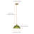 1-Adjustable glass flower shaped pendant light