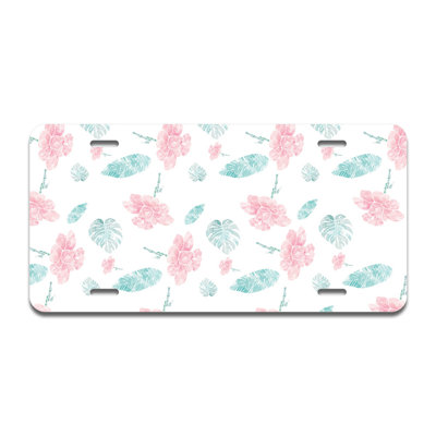 Cadre en aluminium avec fleurs en papier