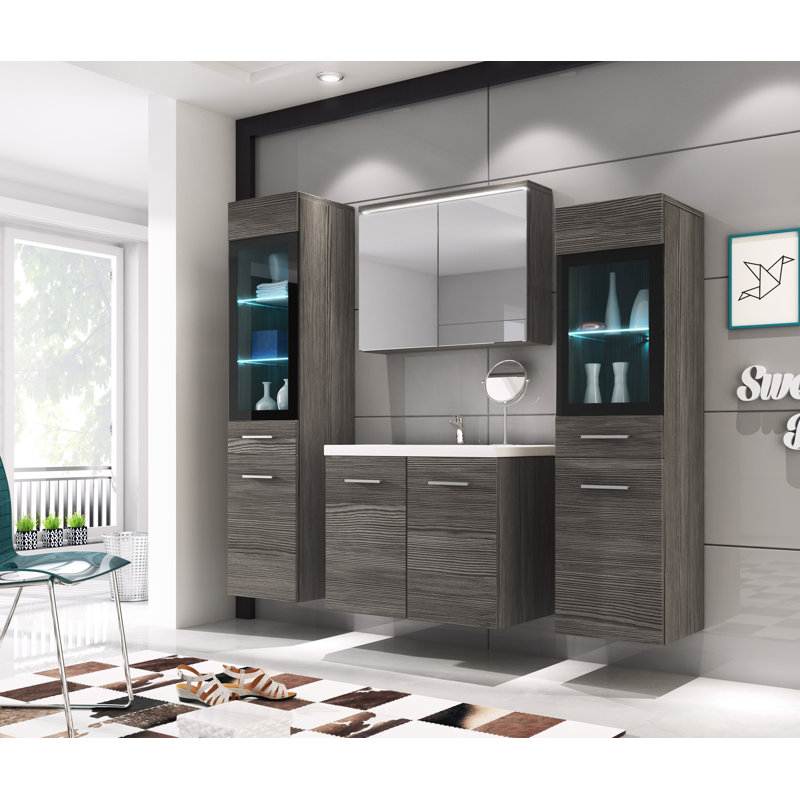 Ihtishaam Bathroom Furniture Suite, Grey