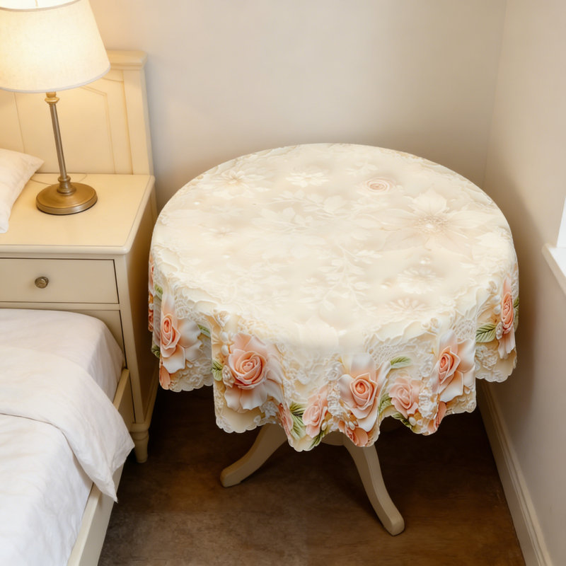 Spring Summer Ellis 152cm Round, Flowers Floral Table Cover for Party Picnic Dinner Decor