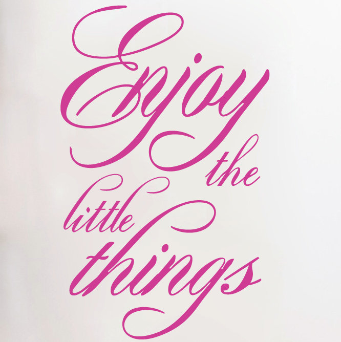 Décalcomanie murale « little things », Rose vif