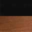 Élégante table basse de 47 po, aucun assemblage requis, noir avec finition bourbon