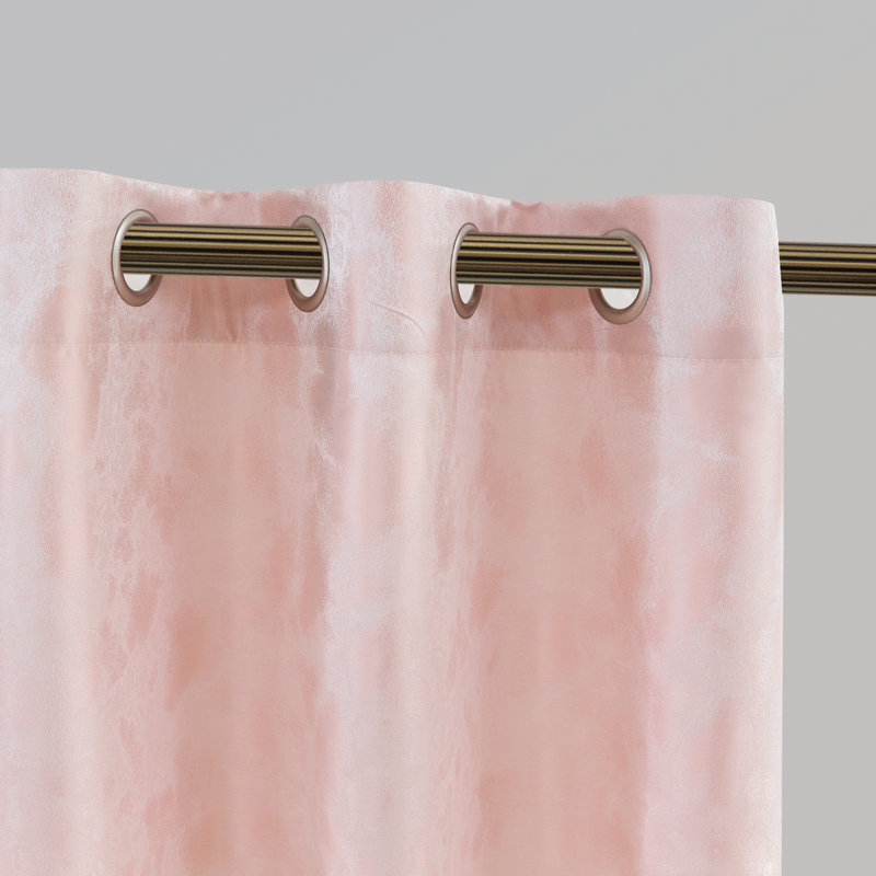 Thorson Room Darkening Curtain Single Panel, 54" W x 95" L, Blush