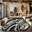 Tapis noir / gris / ivoire / beige Galaxy Series-1108400317