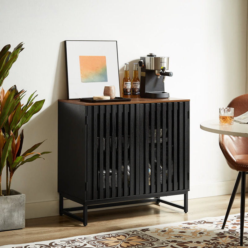 Cabinet With Slatted Grille Striped Door