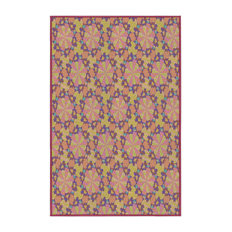 Tapis orange / brun Power Loom, Rectangle 5 pi x 8 pi