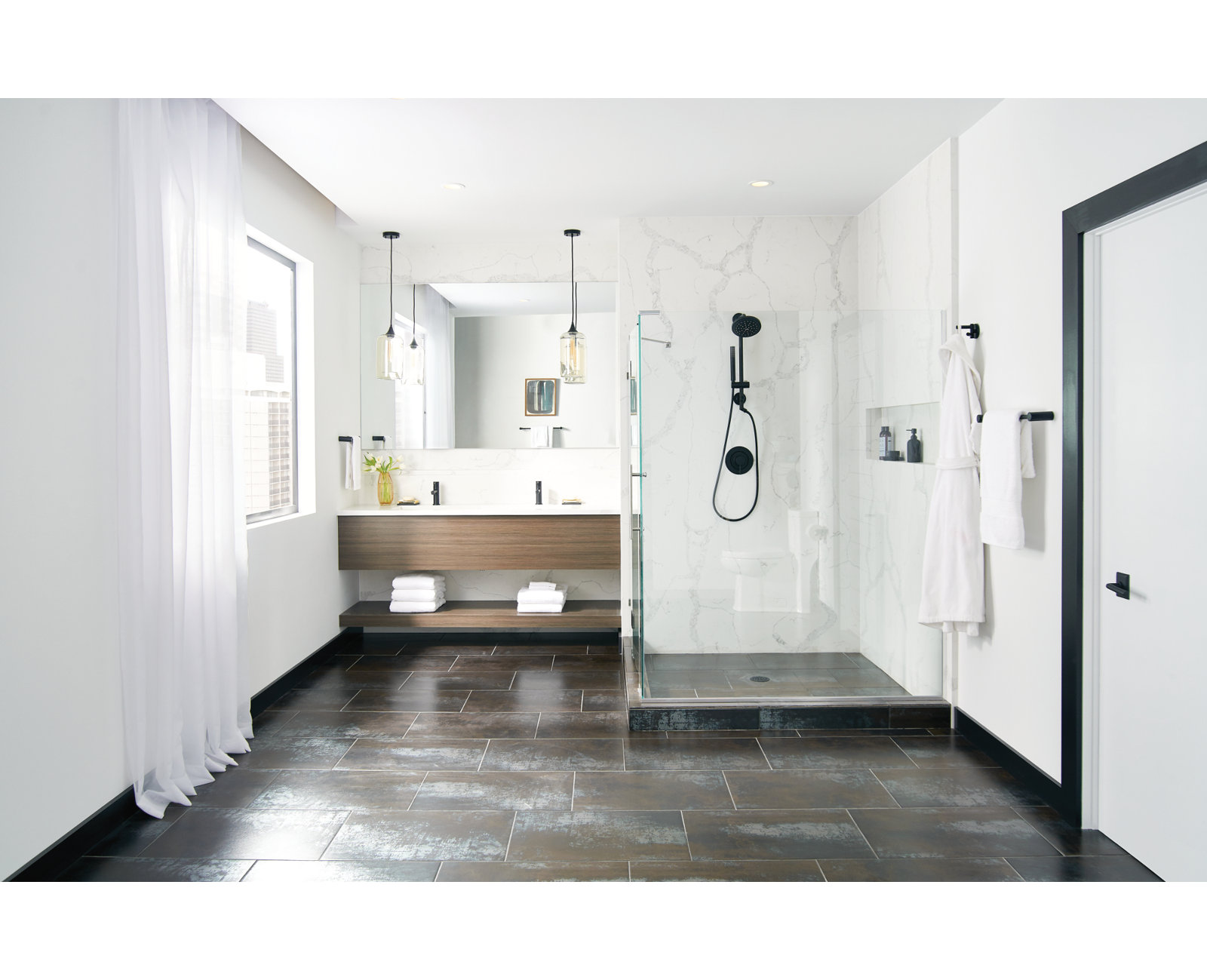 Align Posi-Temp Tub and Shower Valve Trim, Matte Black