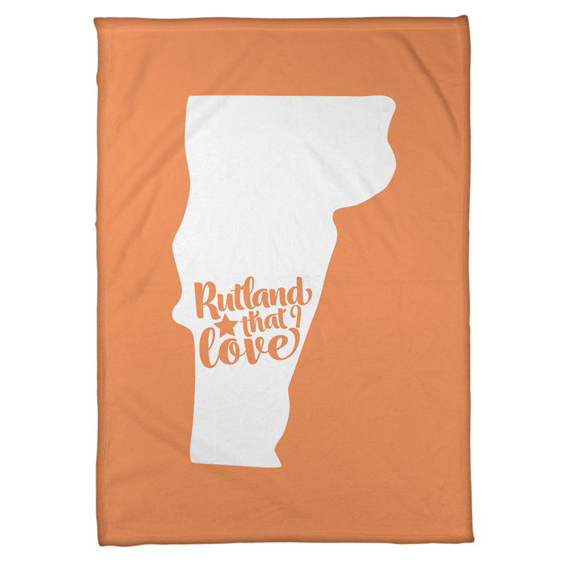 Jeté polaire rutland vermont love, l 62,5 po x L 82,5 po, Orange