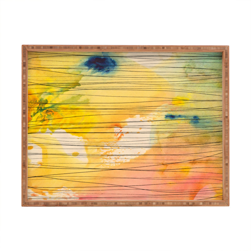 Susanne Kasielke Wood Tray, 1.75" H x 14" W x 18" D