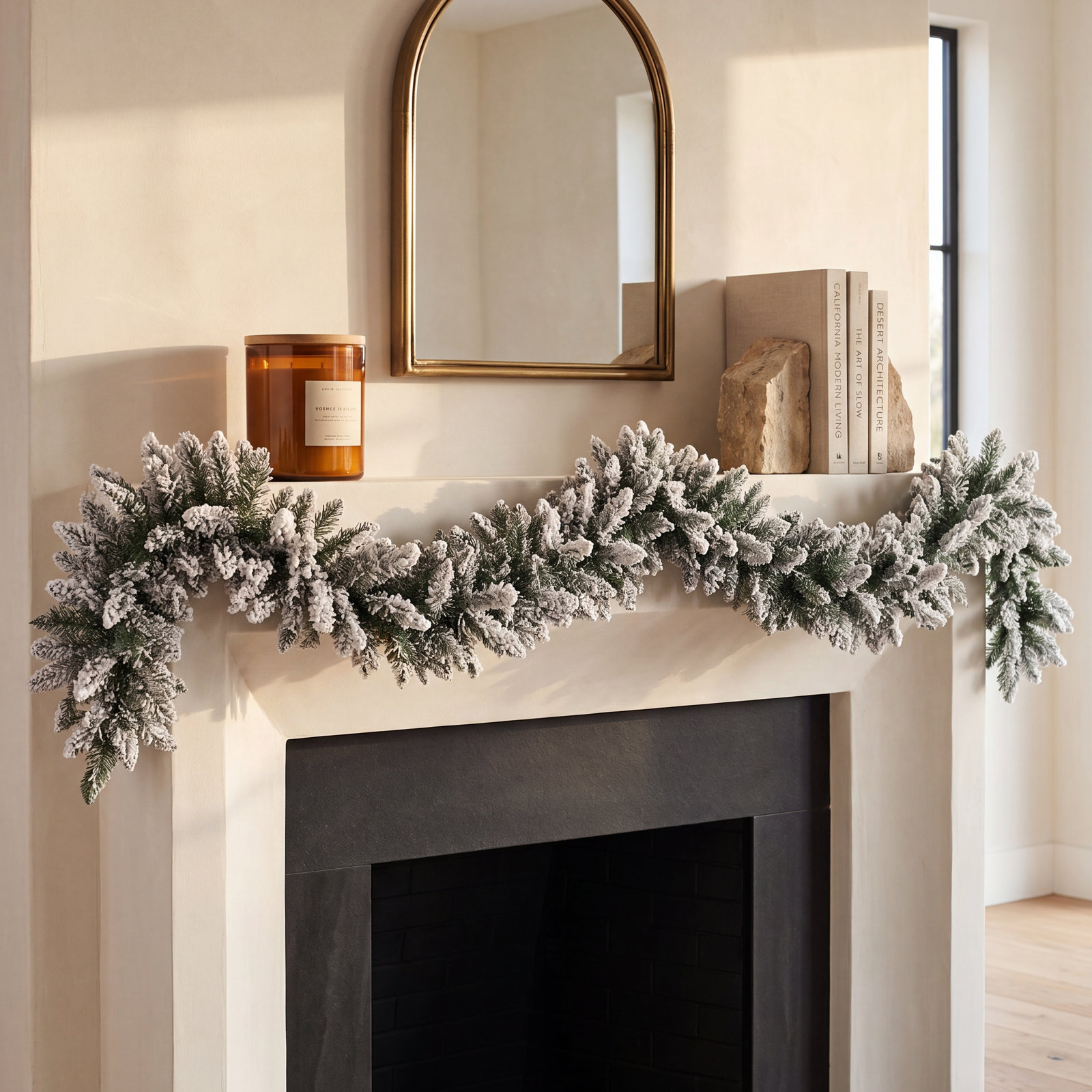108'' in. Lighted Faux Pine Garland