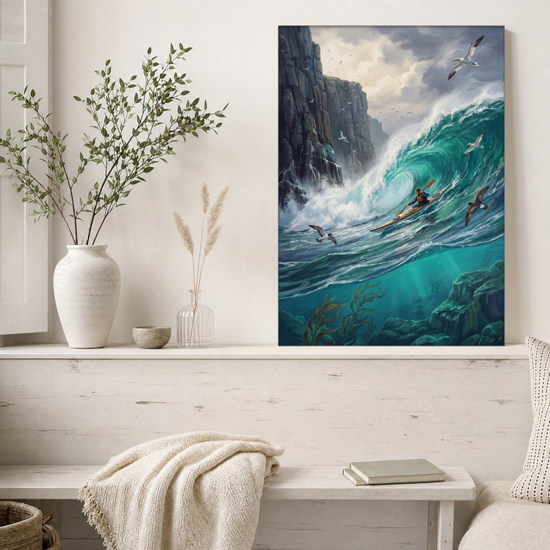 Art mural sur toile Kayaker, H 18 po x l 12 po