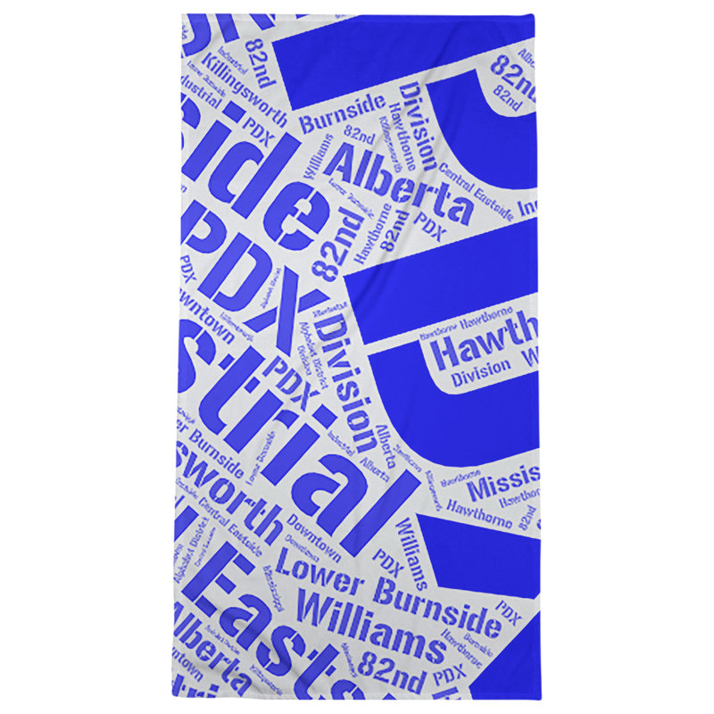 Bath Towel, Blue, Microfiber, Portland