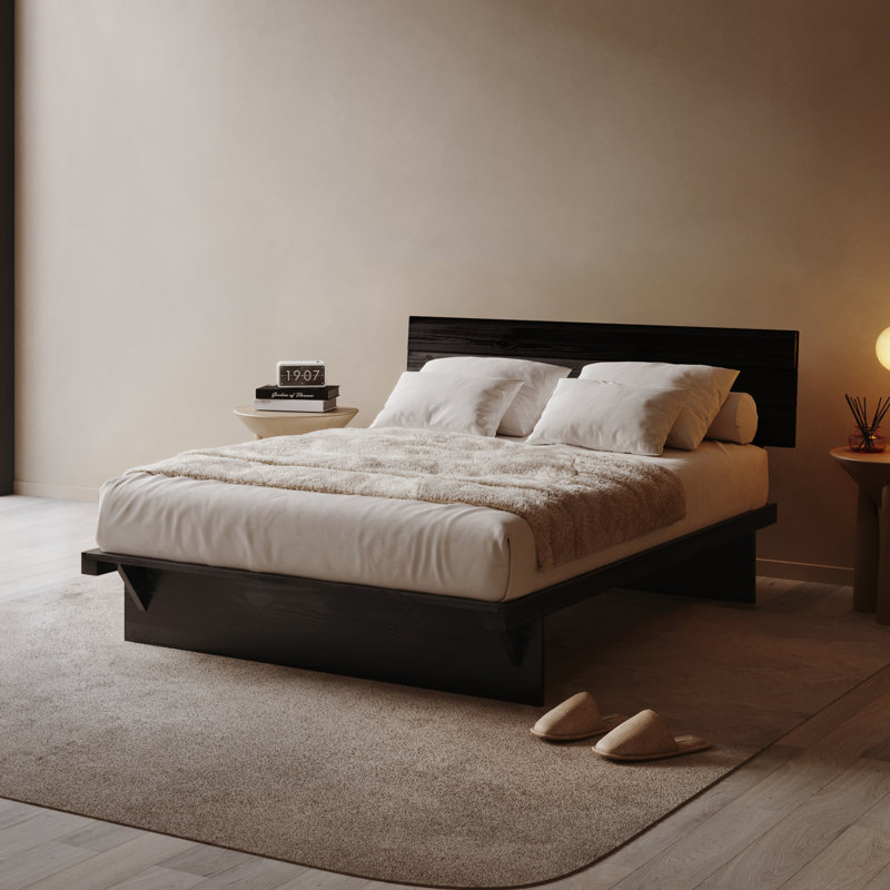 Hardee Solid Wood Bed, European Single (90 x 200 cm), Black Wash