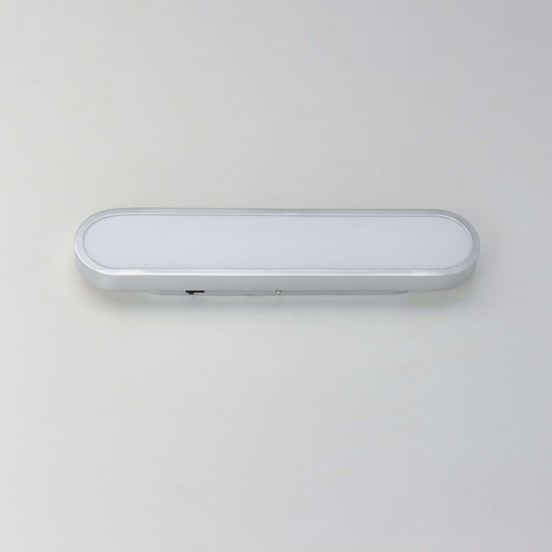 Barre d'éclairage de salle de bain à DEL Lamaria, Blanc / chrome poli, 24"