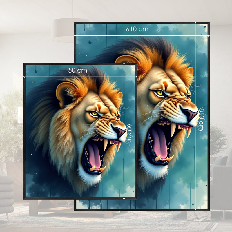 Single Picture Frame LED Illuminated Wall Art Wall Art on Glass / Aluminium, 60cm H x 50cm W