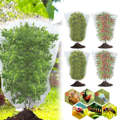 1 Pack Insect Bird Barrier Mesh, Garden Netting Barrier, Bird Netting, Netting For Plant With Drawstring,  Large Potted Fruit Protectors Cover For Blueberry Bushes