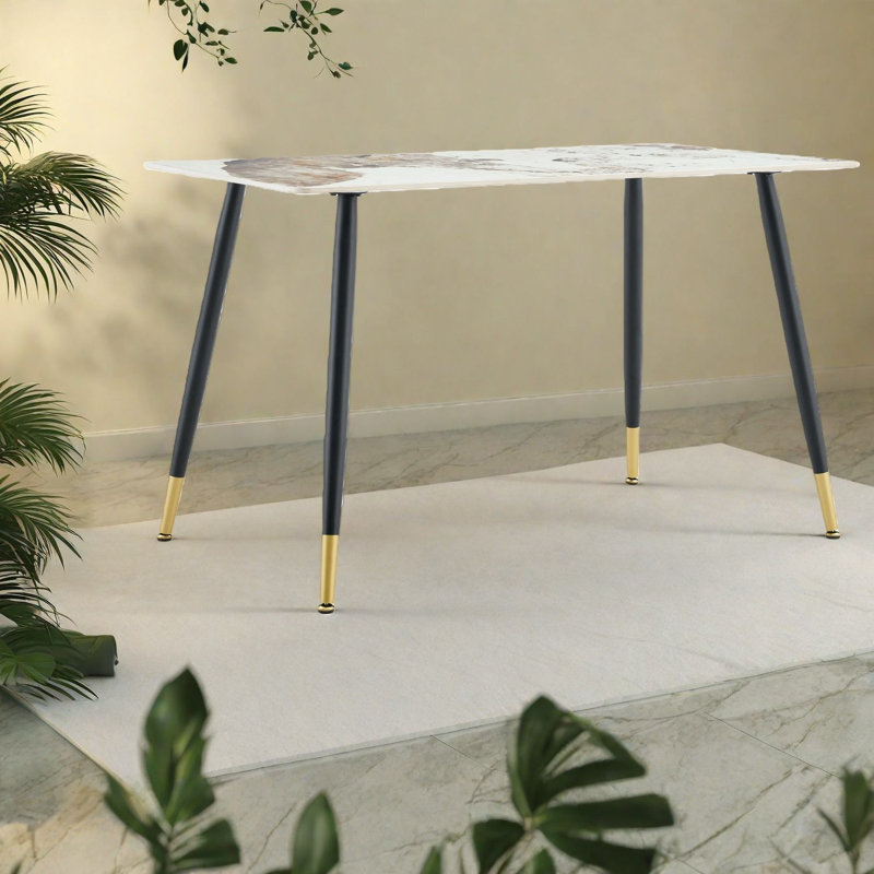 Table de salle à manger en pierre frittée de qualité supérieure, élégance moderne pour la cuisine et la maison