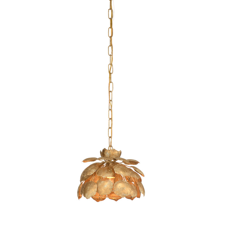 Luminaire suspendu en forme de dôme à 1 lumière Pleione, H 8,75 po x l 11,5 po x P 11,5 po