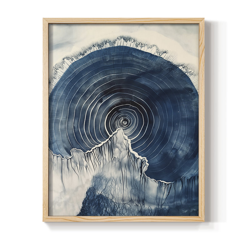 ABSTRACT Series CCX, reproduction encadrée - bois massif, H 11 po x l 9 po