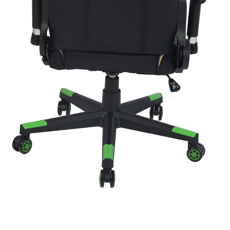 RayGar Tilting PC & Racing Game Chair, Green/Black/White