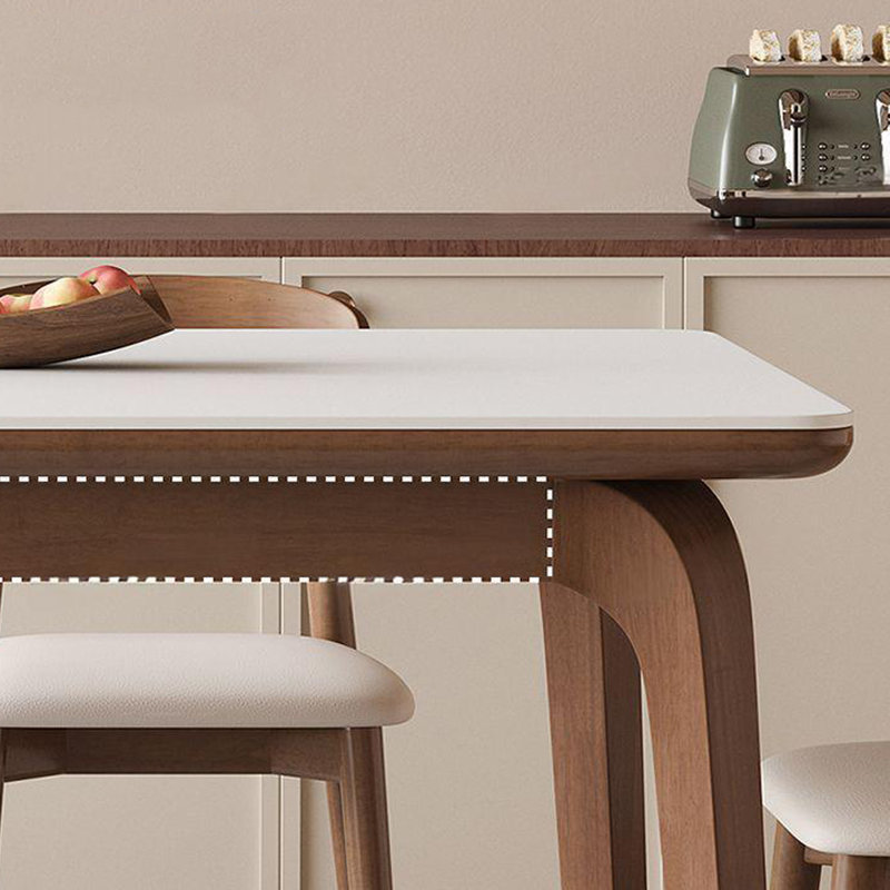 Simple Nordic rectangular dining table, 29.92"H x 62.99"L x 35.43"W, 5 Pieces: Table, 4 Chairs