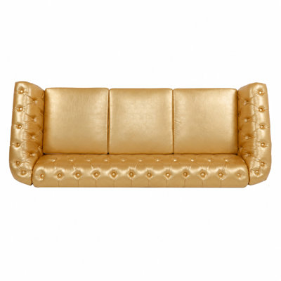 Canapé Chesterfield à accoudoirs roulés 3 places 84,65 po