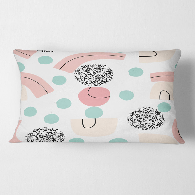 Organique et éléments dans des tons pastel - coussin moderne imprimé